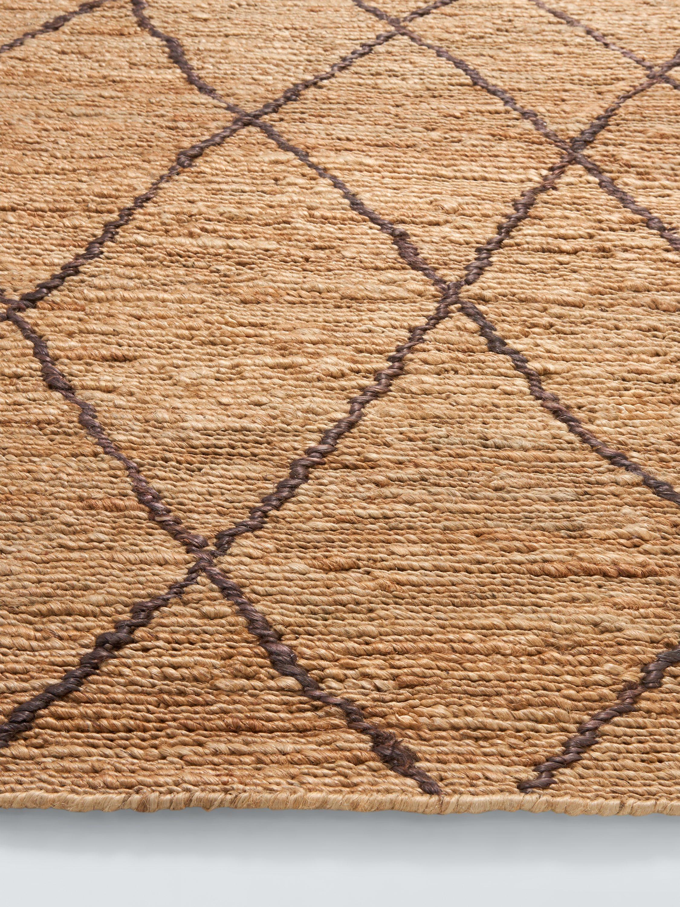 John Lewis Zohra Diamond Pure Jute rug 180x120cm, imported from the UK