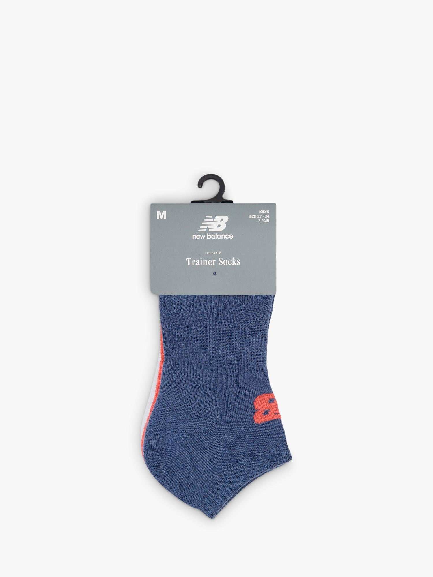 New Balance kids trainer socks pack of 3, UK version