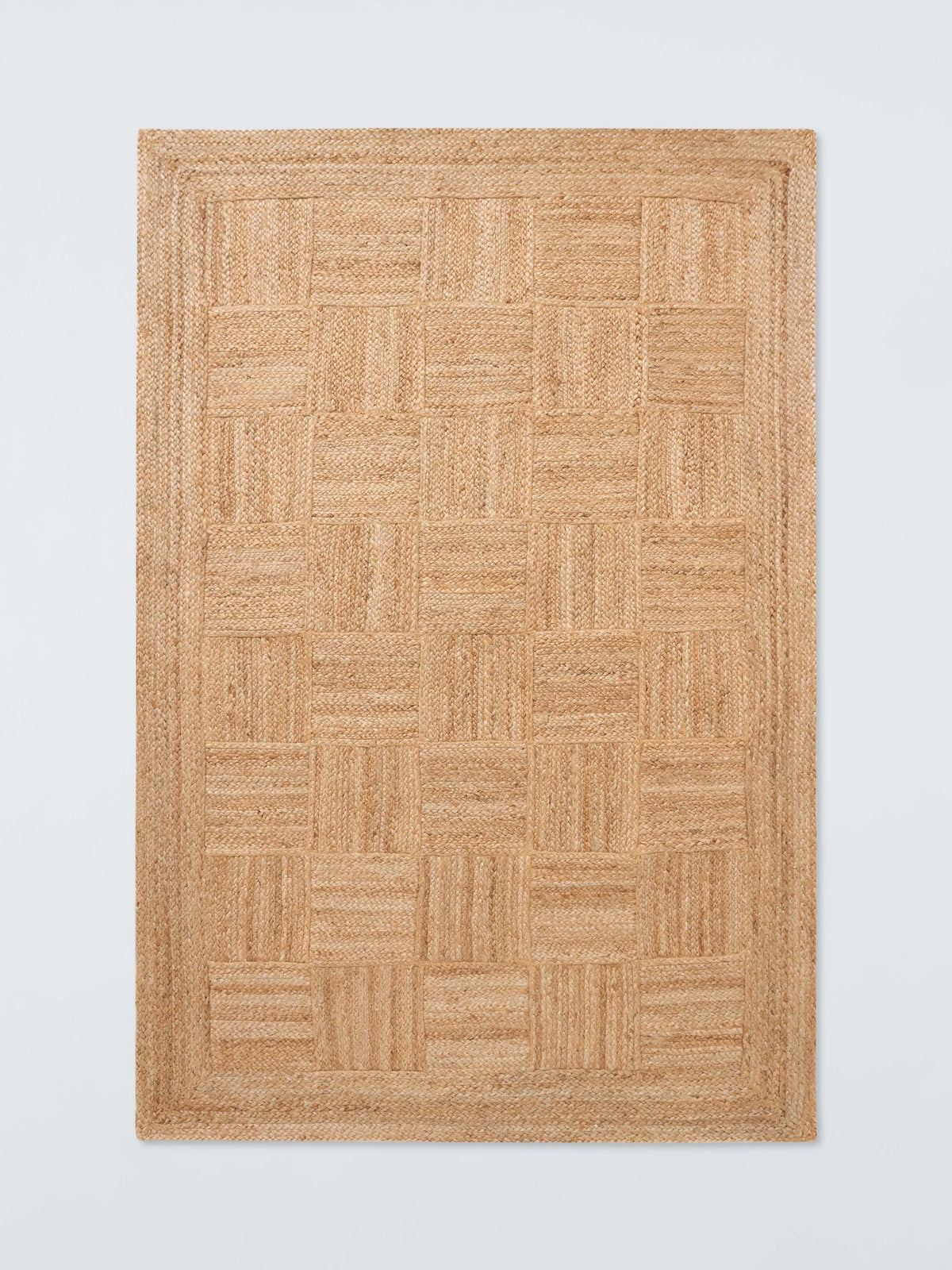 John Lewis natural jute rug parquet design (British brand)