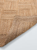 John Lewis natural jute rug parquet design (British brand)