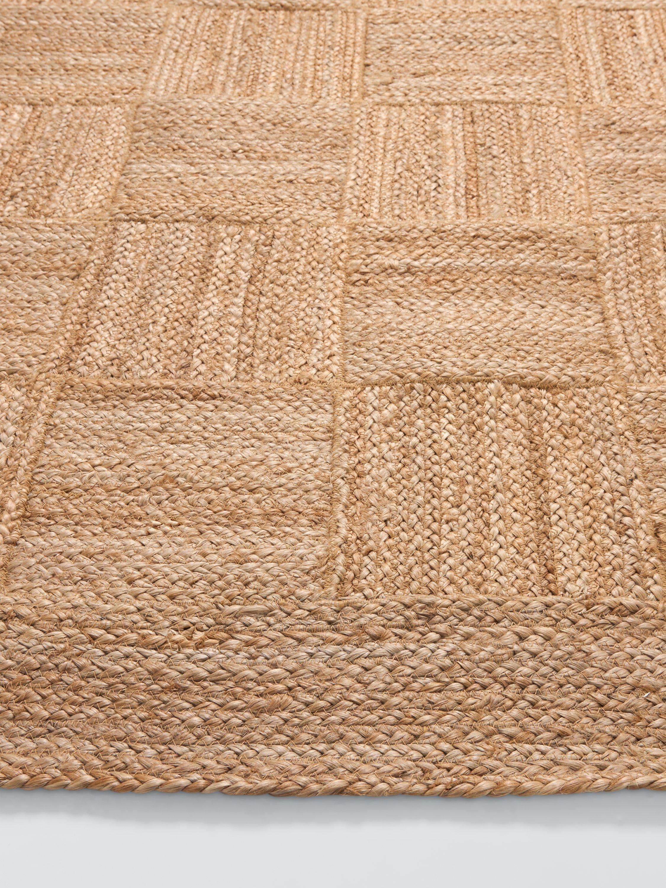 John Lewis natural jute rug parquet design (British brand)