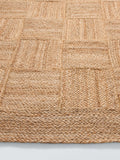 John Lewis natural jute rug parquet design (British brand)