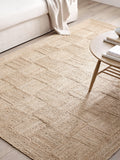 John Lewis natural jute rug parquet design (British brand)