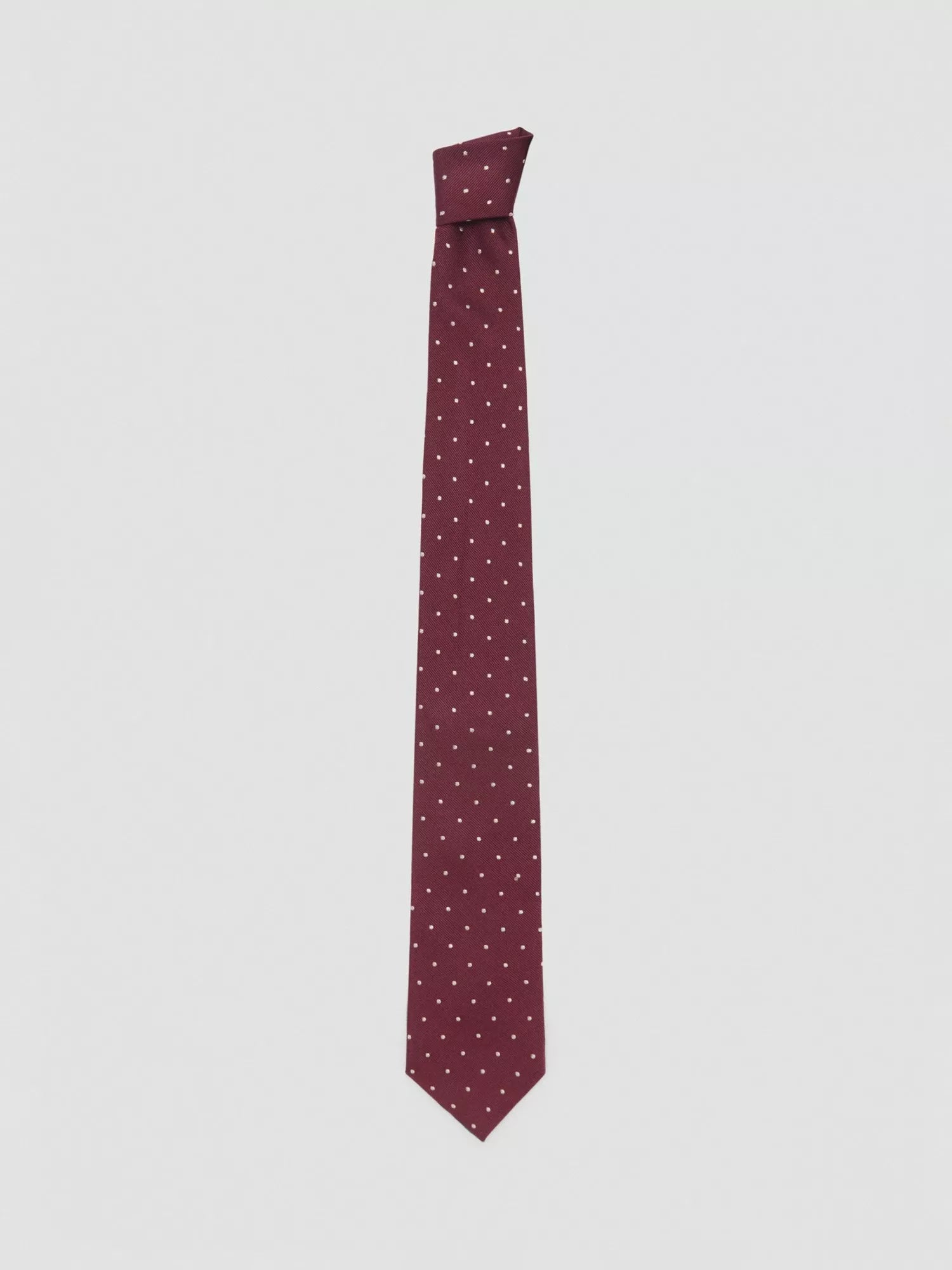 Mango polka dot tie dark red, UK version