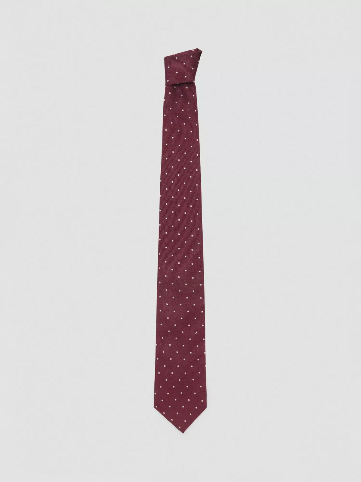 Mango polka dot tie dark red, UK version