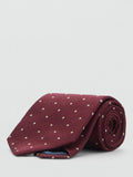 Mango polka dot tie dark red, UK version
