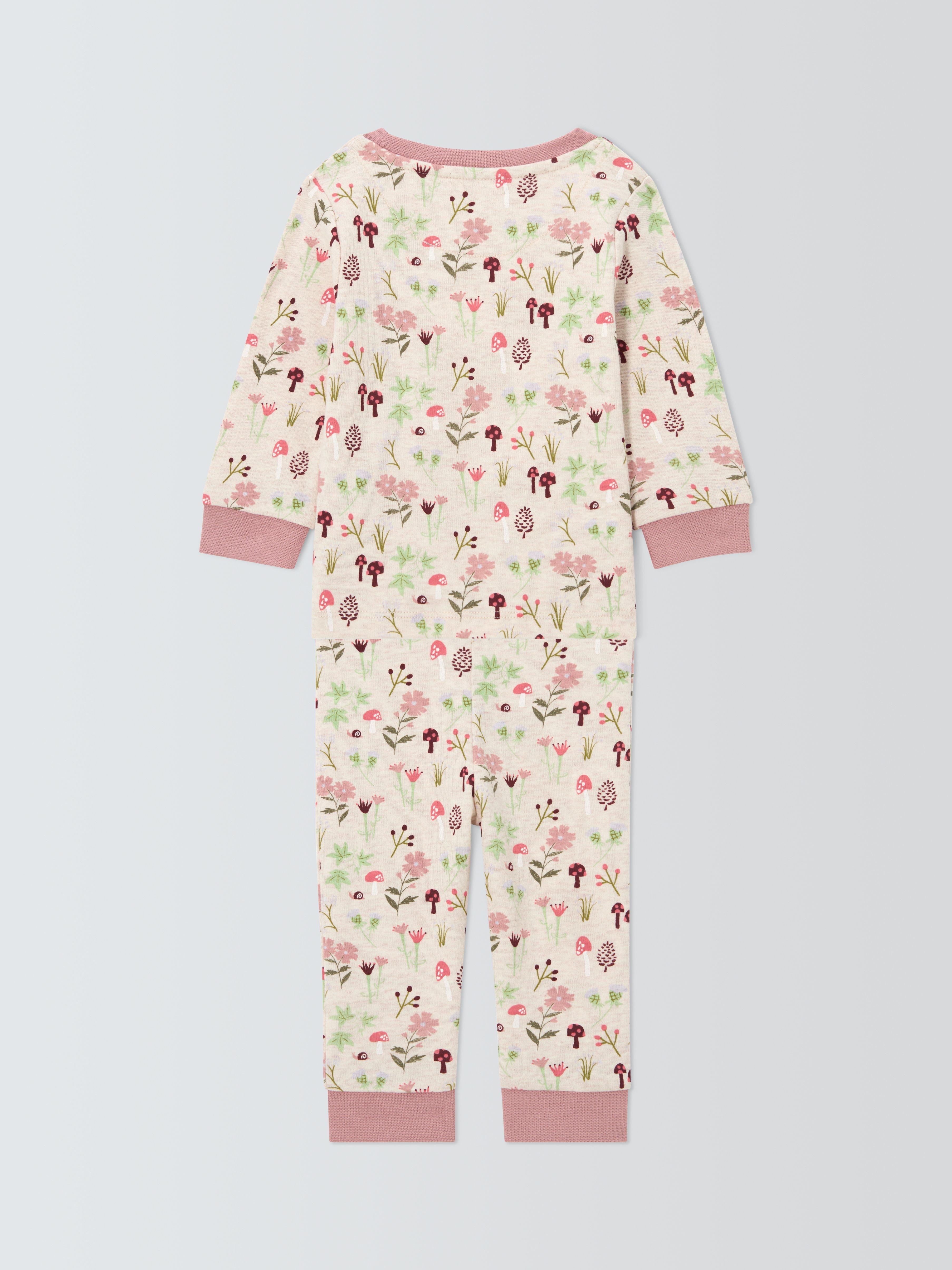 John Lewis Baby Mushroom Pyjamas Natural, UK version