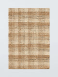 John Lewis Checkered Pure Jute Rug, Natural, L180 x W120cm