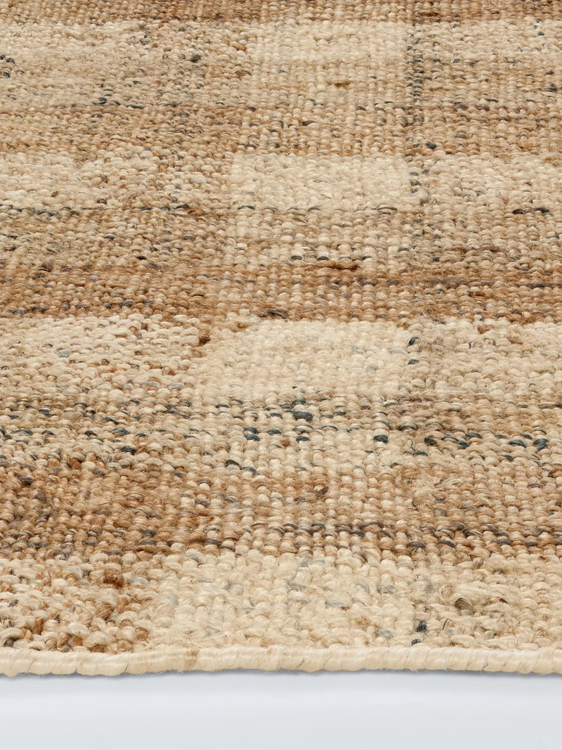 John Lewis checkered pure jute rug natural, UK version