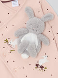 John Lewis baby bunny comforter and sleepsuit set pink (British brand)