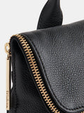 Whistles Verity black leather backpack with zip fastening (British brand)