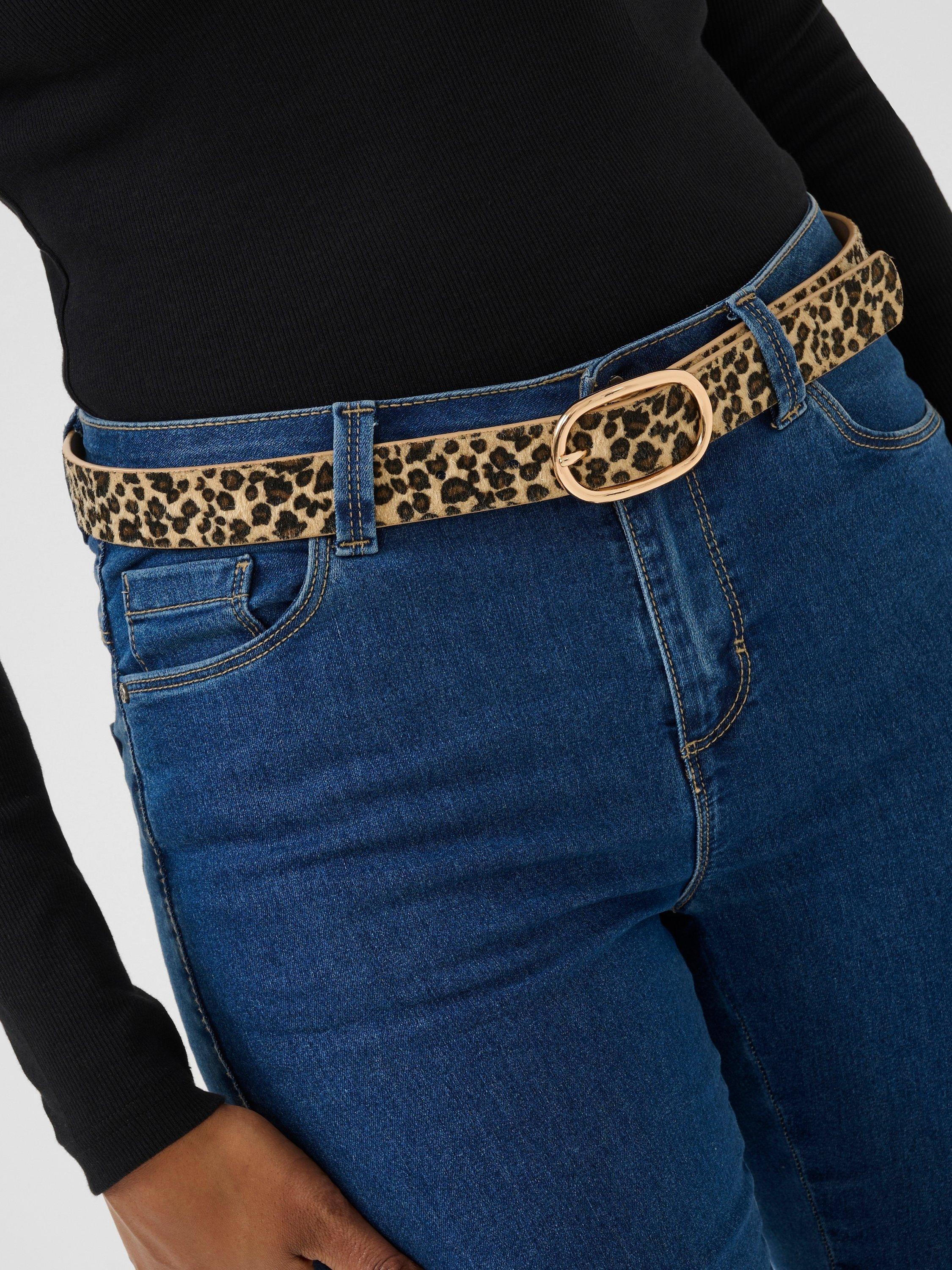 KAFFE leopard oval buckle belt, imported from the UK