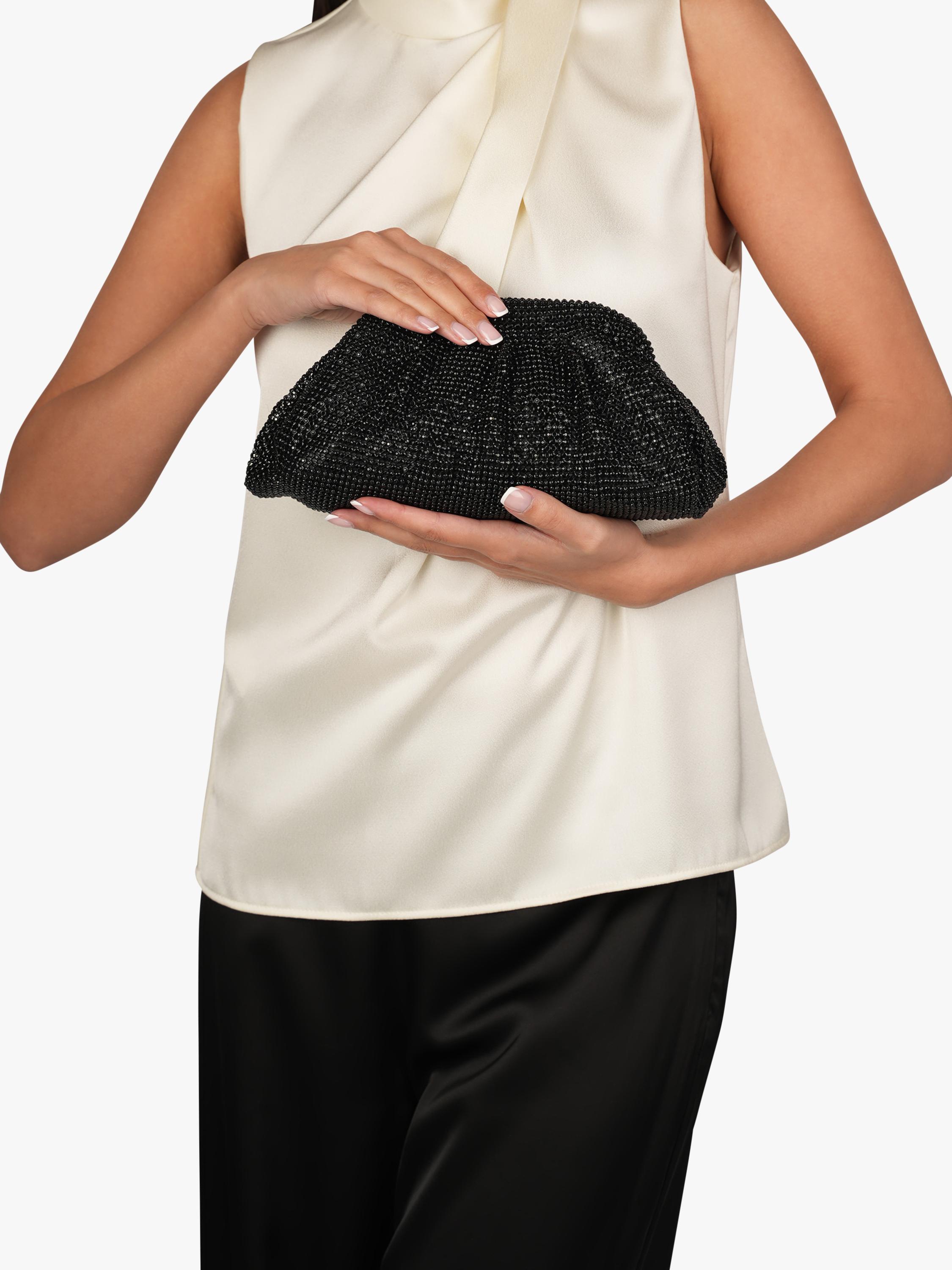 Paradox London Dianne ruched clutch bag (British brand)