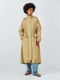 Longline Technical Parka with Adjustable Hood in Cotton Rich Blend