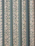 Orla Kiely duck egg eyelet curtains with sycamore stripe print, UK version