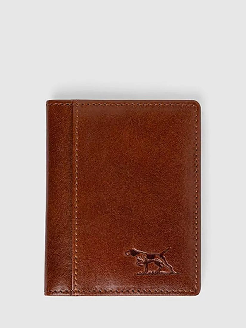 Rodd & Gunn Walton Landscape Fold 8cc Leather Cardholder, Cognac, One Size