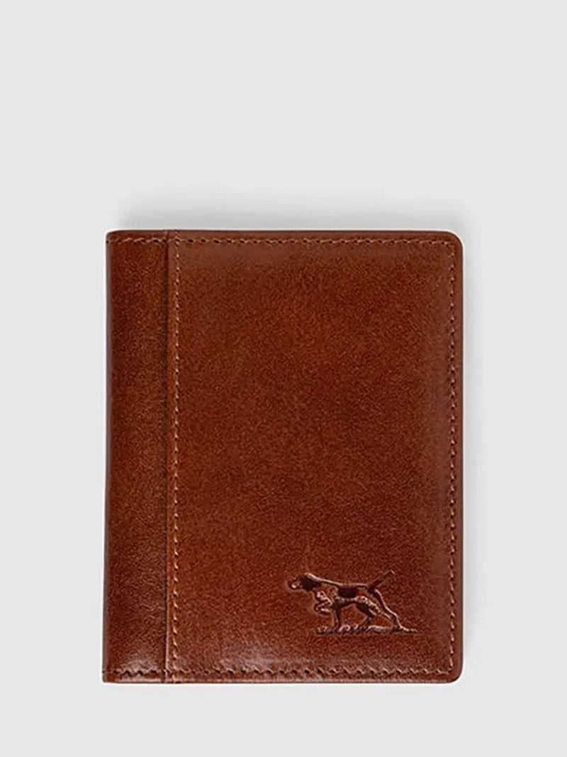 Rodd & Gunn Walton Landscape Fold 8cc Leather Cardholder, Cognac, One Size