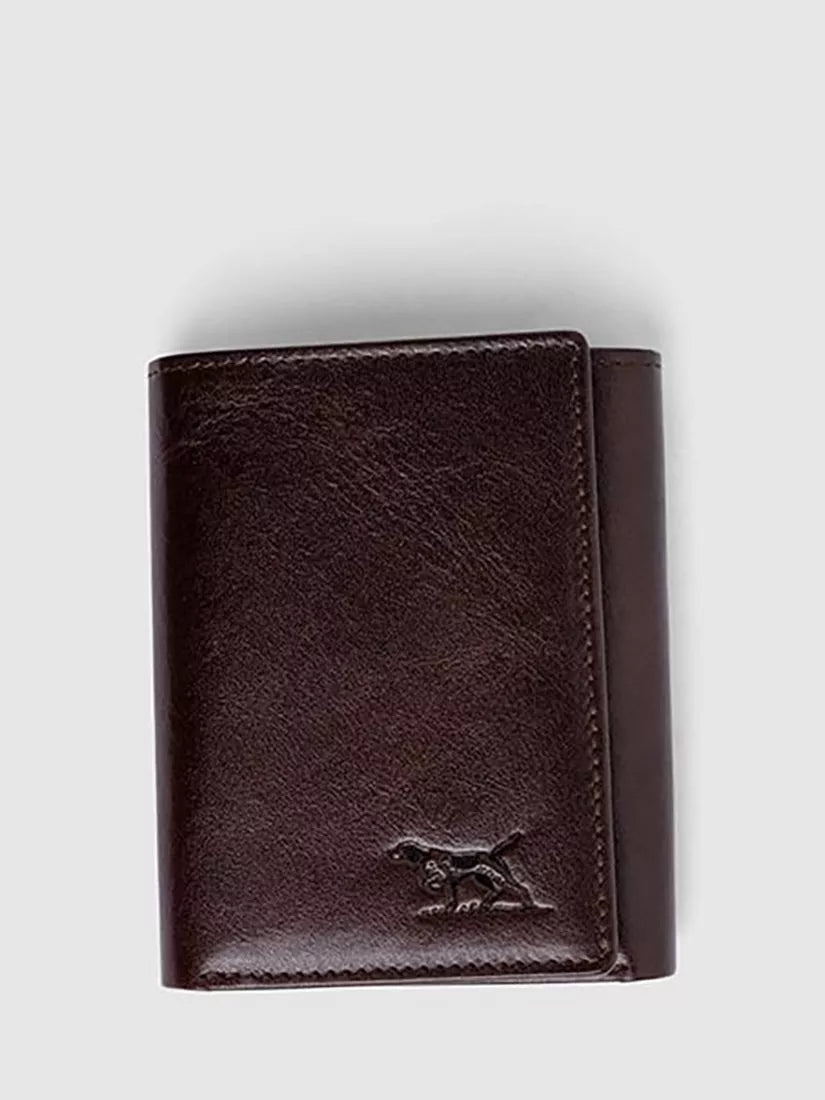 Rodd & Gunn leather wallet in chocolate, imported from the UK
