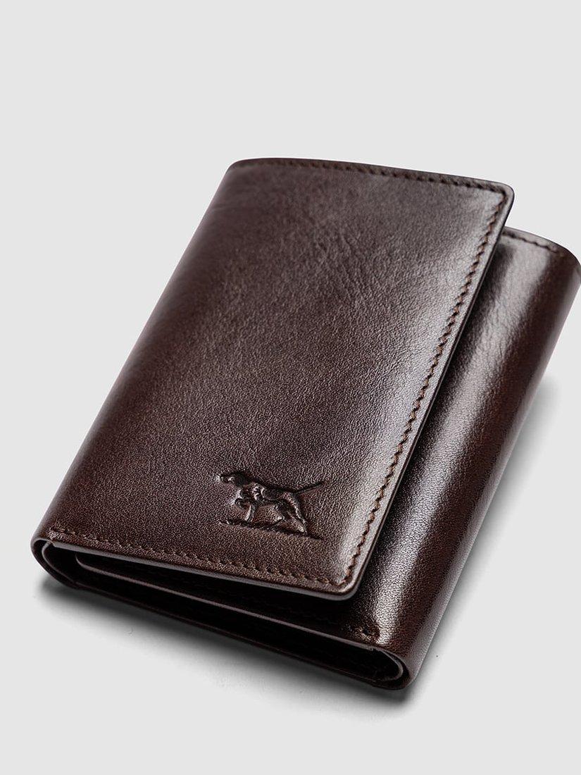 Rodd & Gunn leather wallet in chocolate, imported from the UK