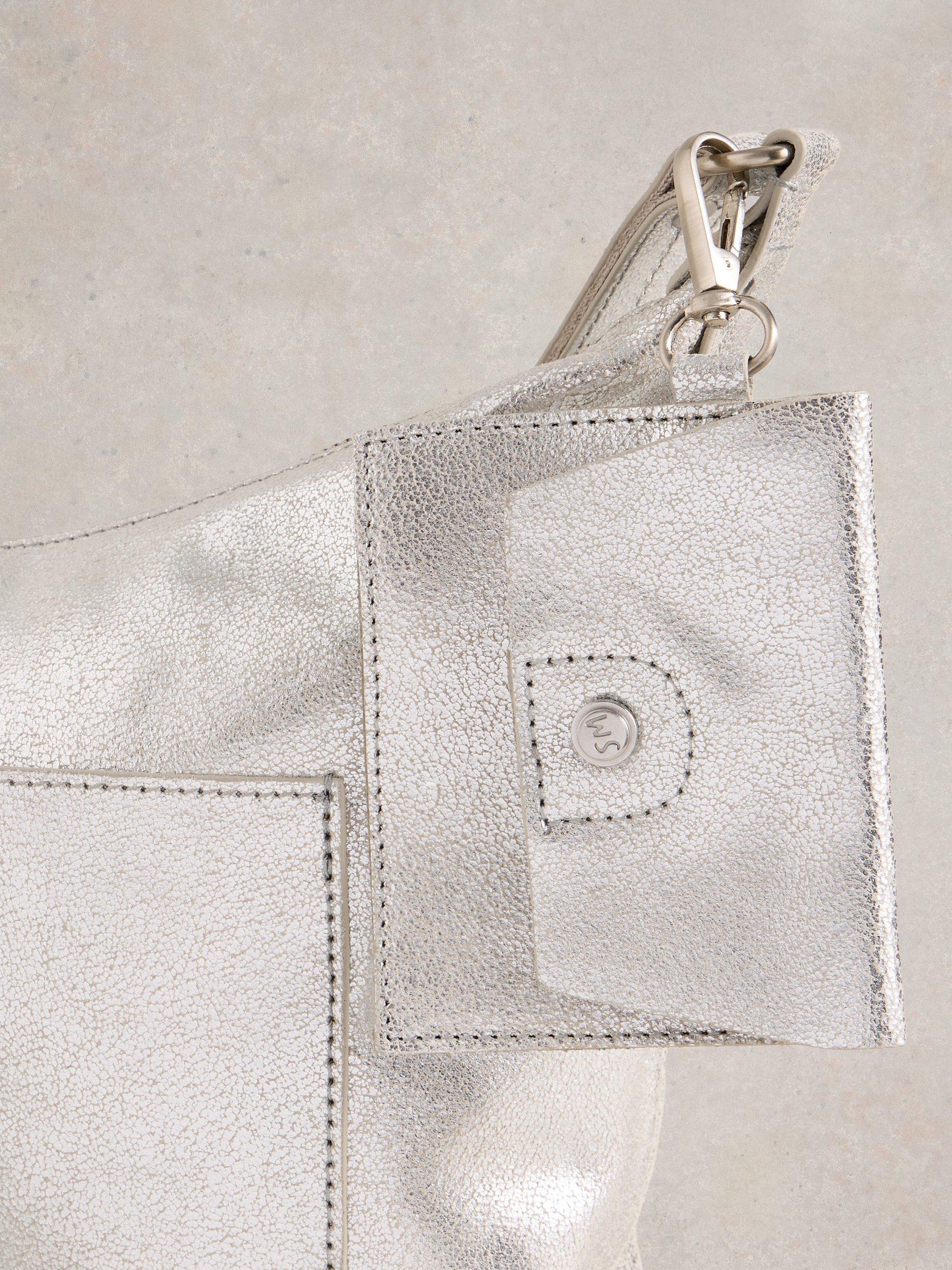 White Stuff Fern crossbody bag in silver, imported from the UK
