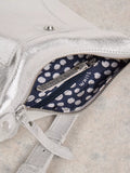 White Stuff metallic leather crossbody bag silver (British brand)