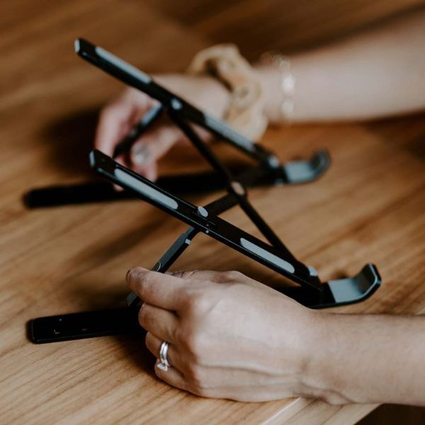Swedish Posture foldable ergonomic laptop stand, imported from the UK