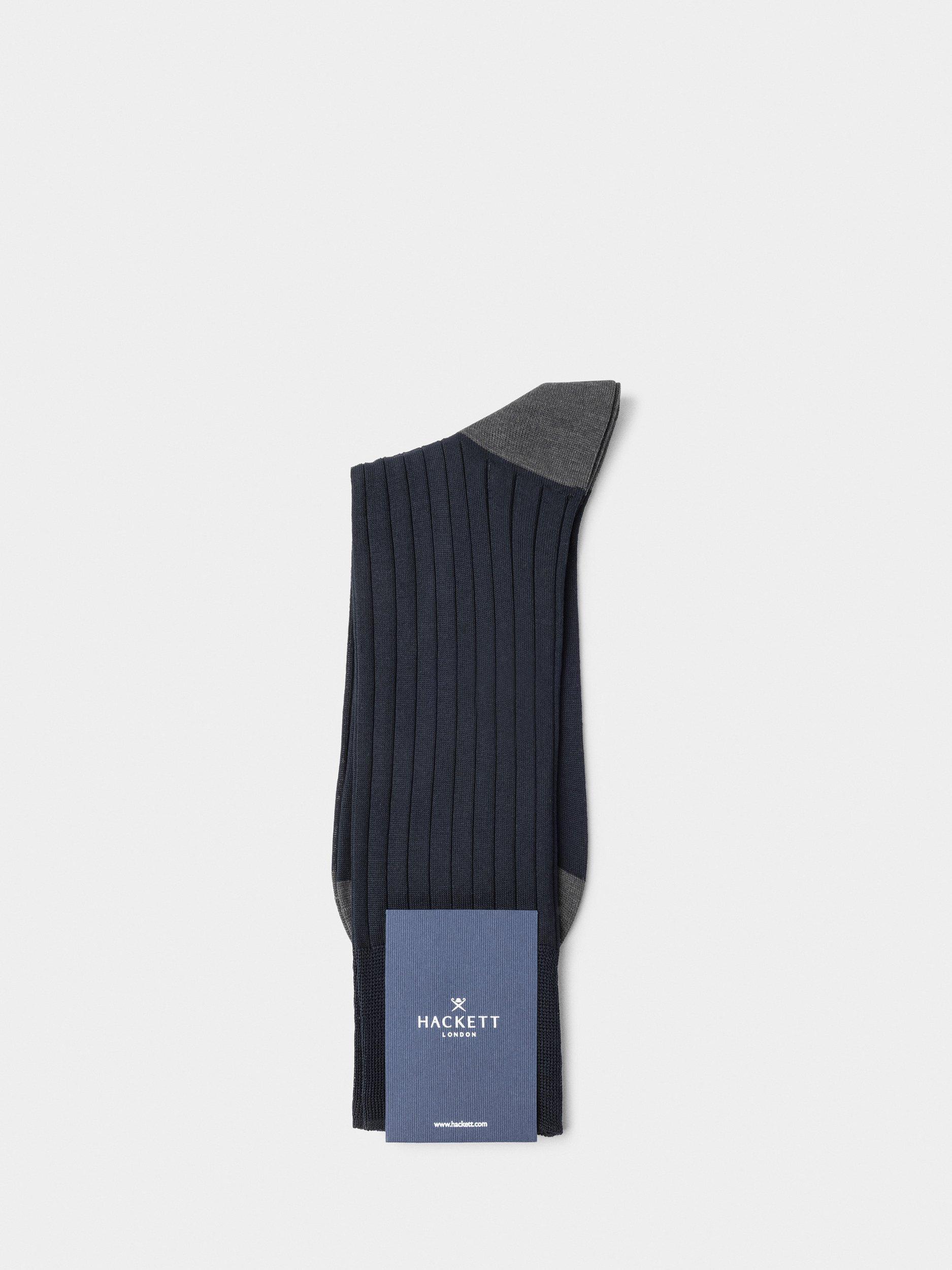 Hackett London ribbed cotton crew socks, imported from the UK