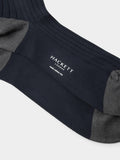Hackett London ribbed cotton crew socks, imported from the UK