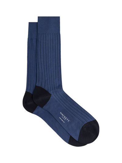 John Lewis Hackett London Ribbed Cotton Socks- Buy online at McGrocer