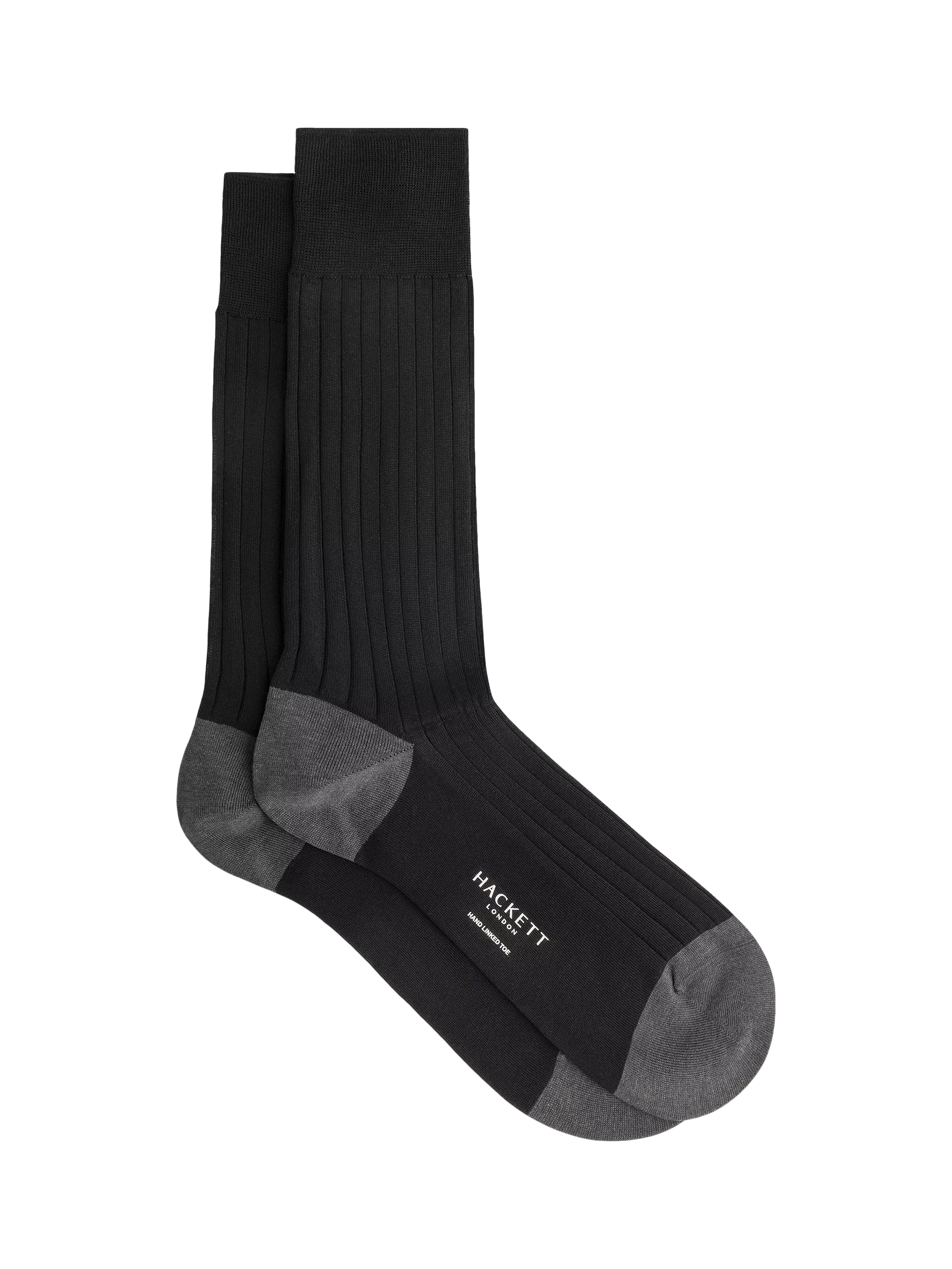 Hackett London ribbed cotton crew socks, imported from the UK