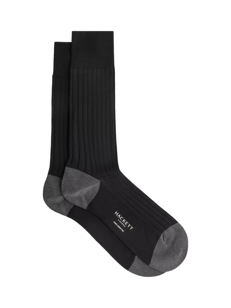 Hackett London ribbed cotton crew socks, imported from the UK