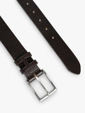 Hackett London brown leather belt with H keeper, UK version