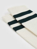 Reiss Henman Double Stripe Crew Socks green multi British brand
