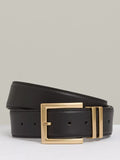 Reiss Brompton leather belt dark brown, imported from the UK