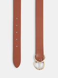 Whistles tan leather double ring buckle belt - British product