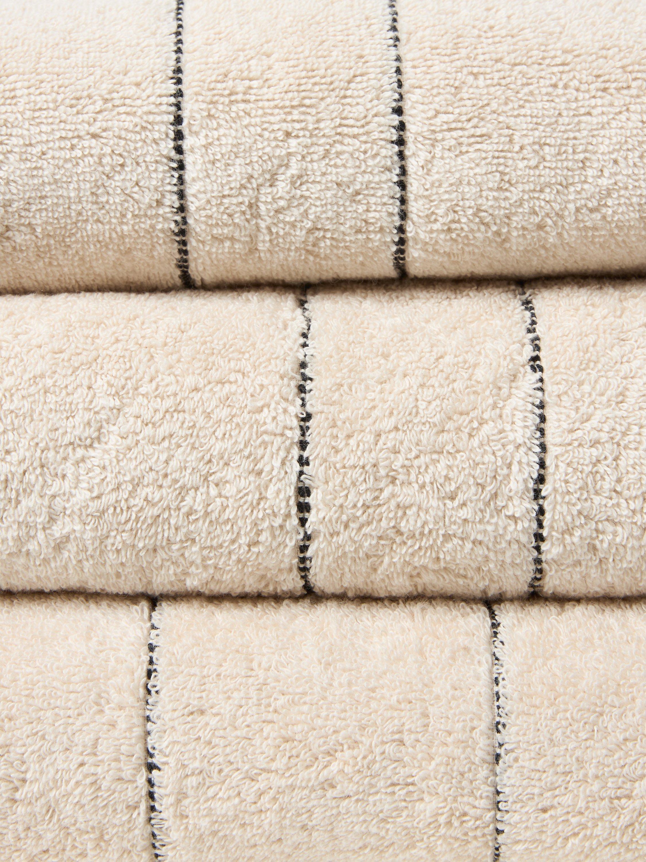 John Lewis Textured Stripe Towel 600gsm, UK version
