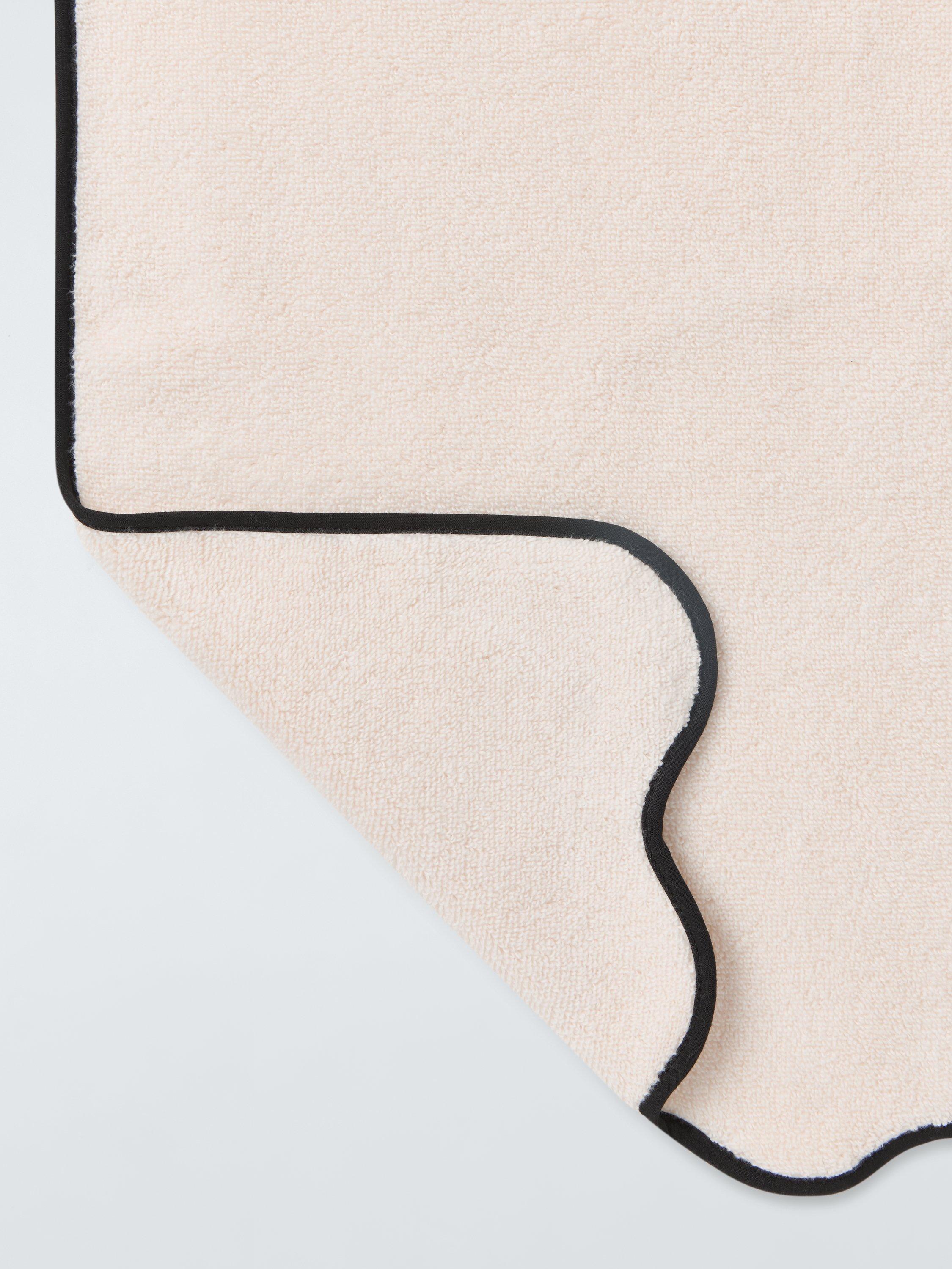 John Lewis scallop edge towel cream black bath sheet - British product