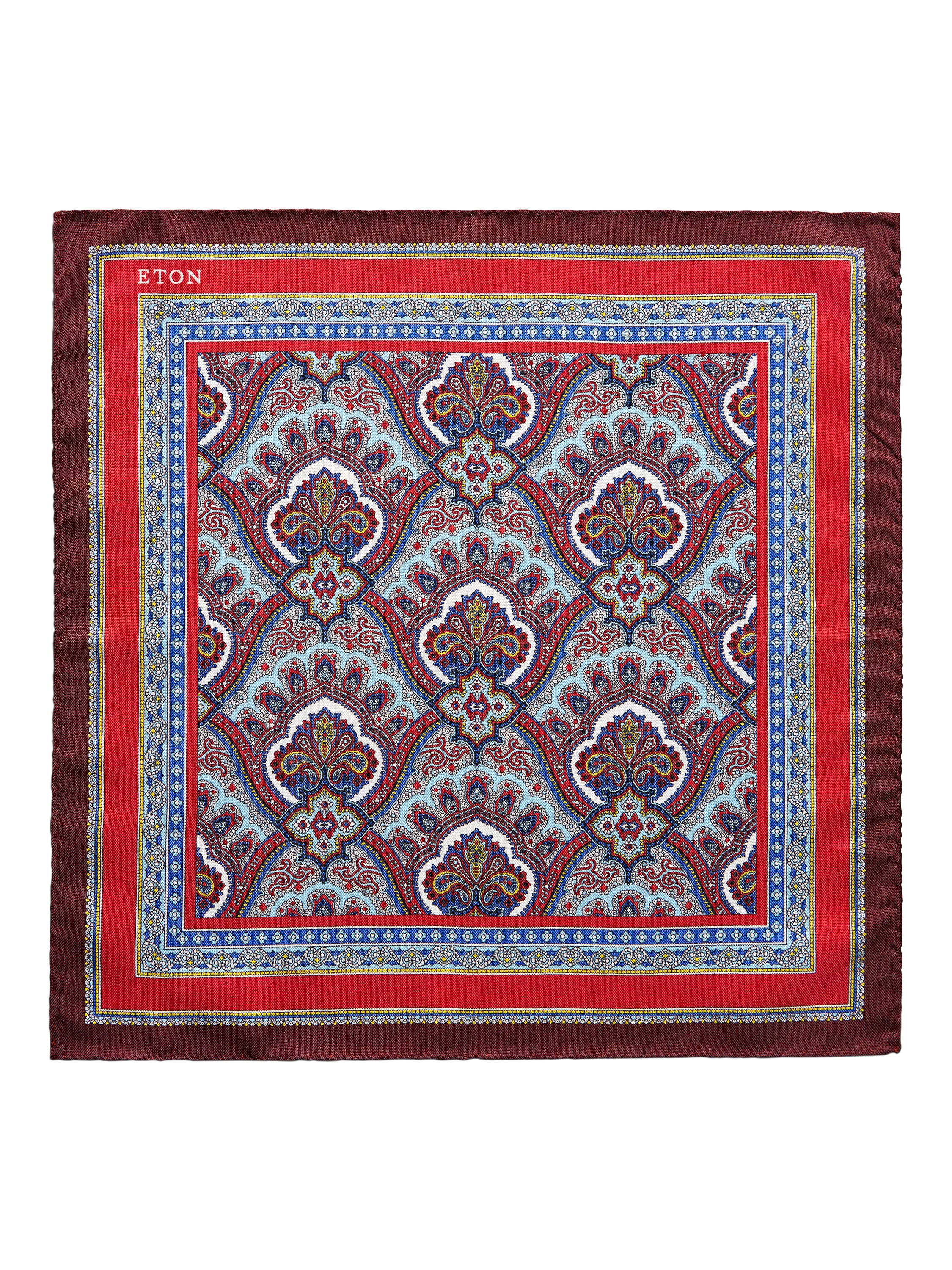 Eton Silk Paisley Pocket Square