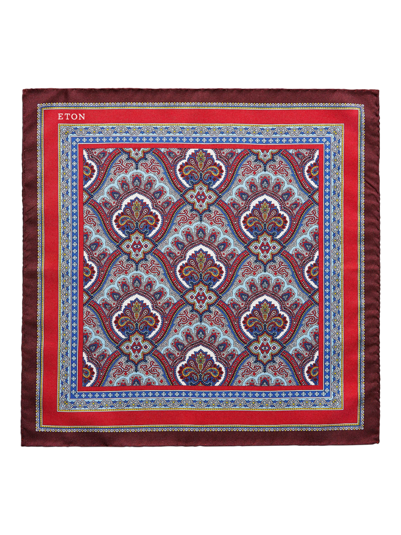 Eton Silk Paisley Pocket Square