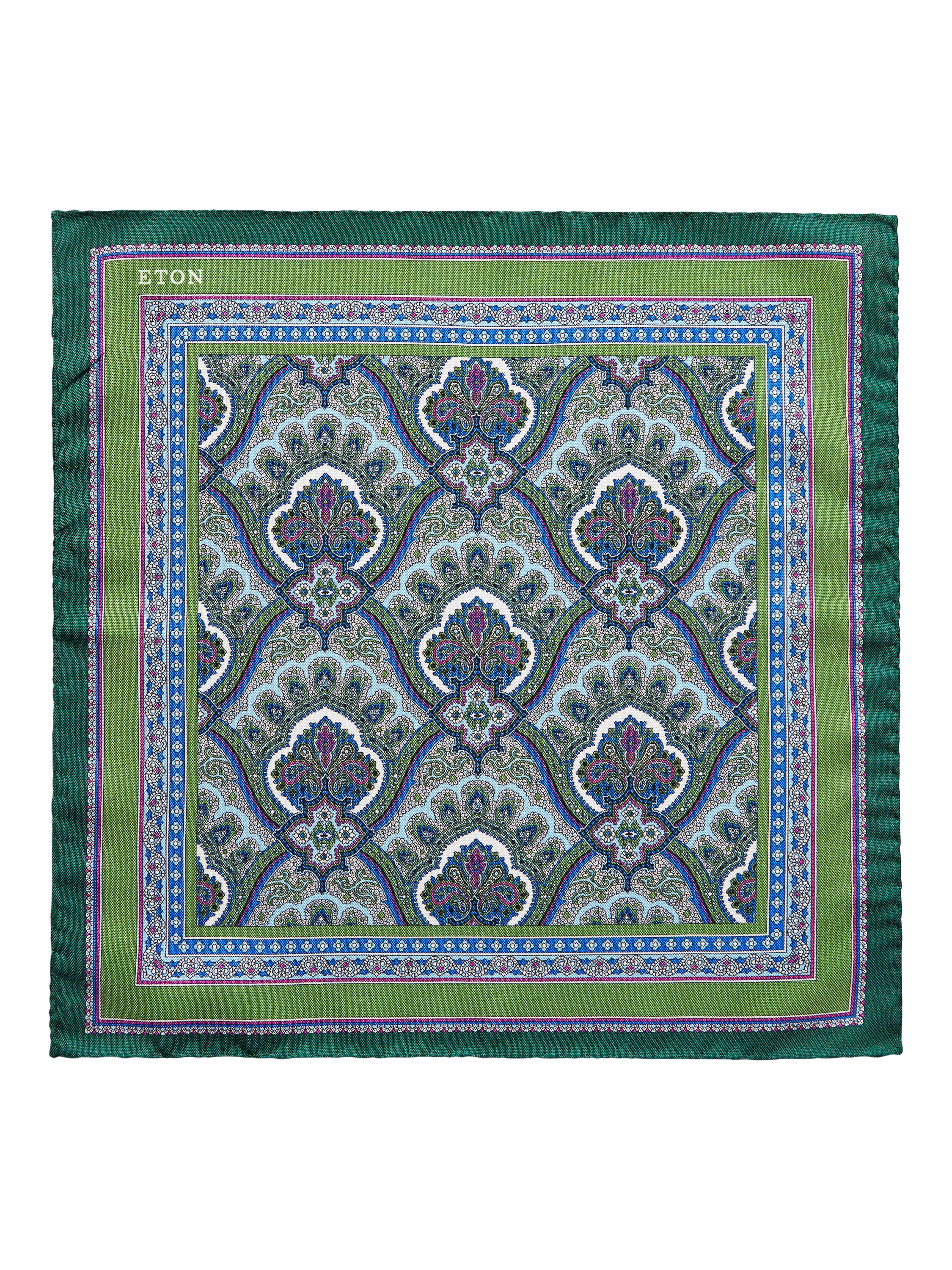 Eton Silk Paisley Pocket Square