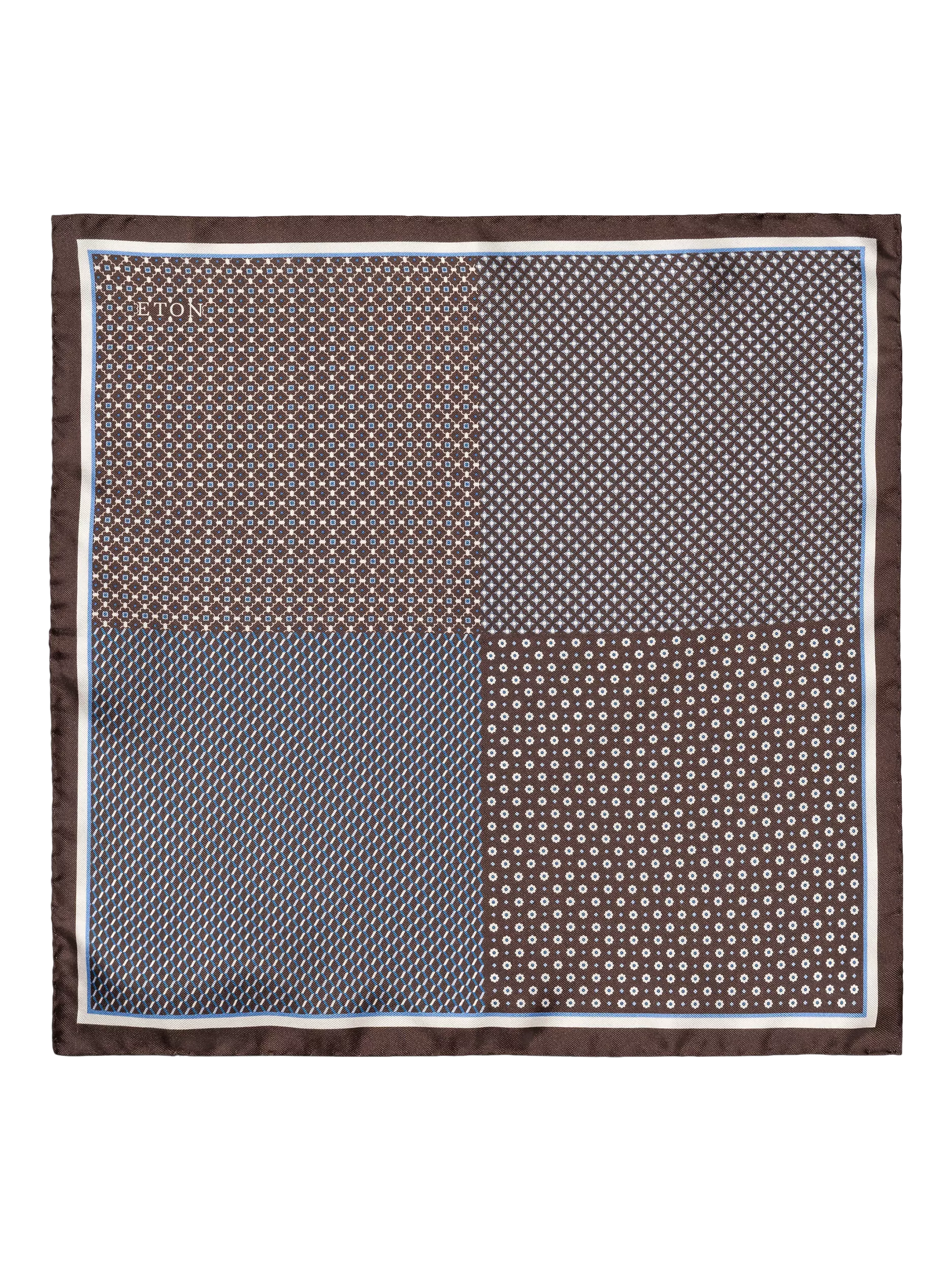 Eton Silk Check Pocket Square