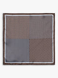 Eton silk pocket square check print - British product