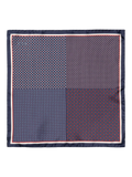 Eton silk pocket square check print - British product
