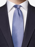 Eton woven silk tie with geometric pattern, imported from the UK