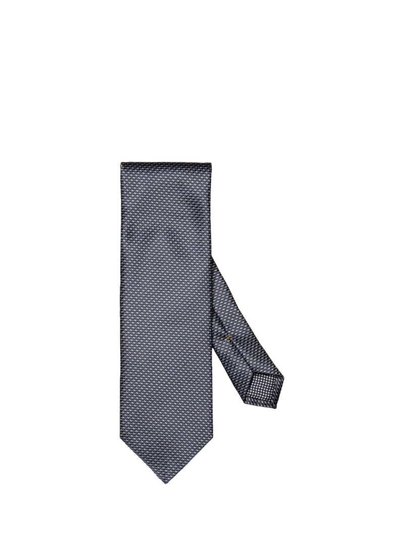 Eton woven silk tie with geometric pattern, imported from the UK
