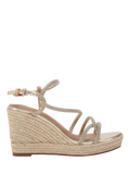 KG Kurt Geiger gold metallic wedge espadrilles with crystal straps, UK version