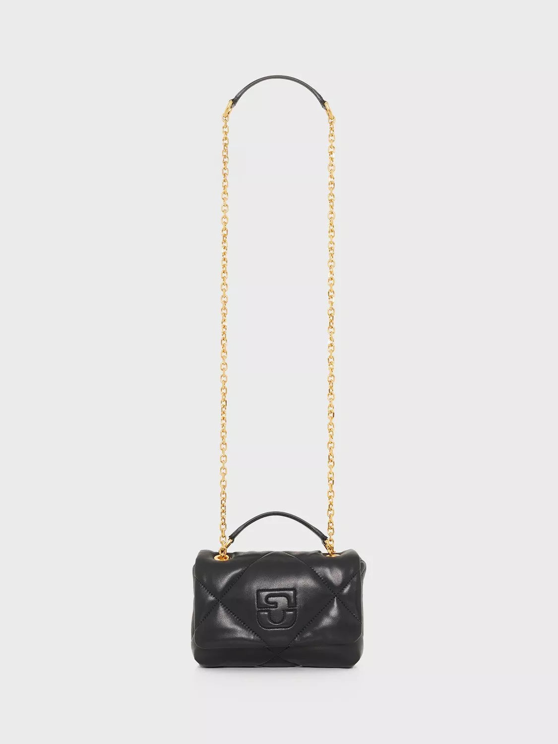 Gerard Darel black quilted mini crossbody bag - British product