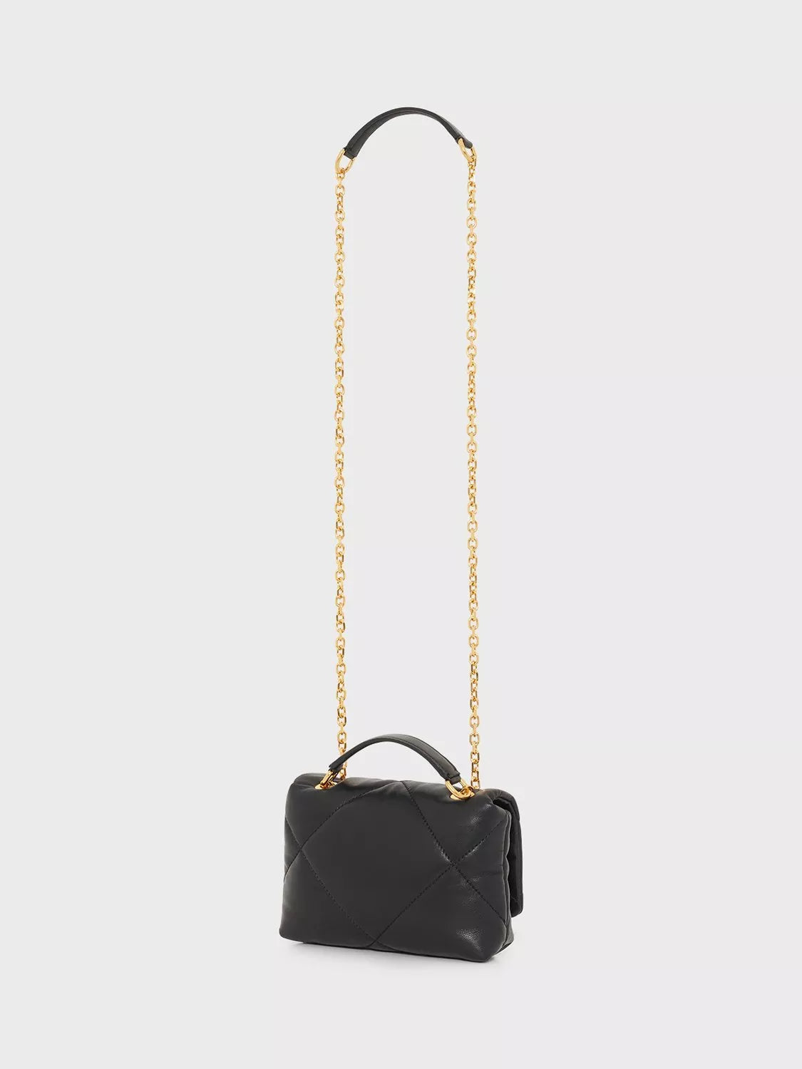 Gerard Darel black quilted mini crossbody bag - British product