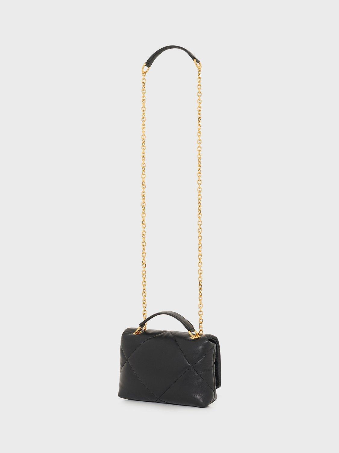 Gerard Darel black quilted mini crossbody bag - British product