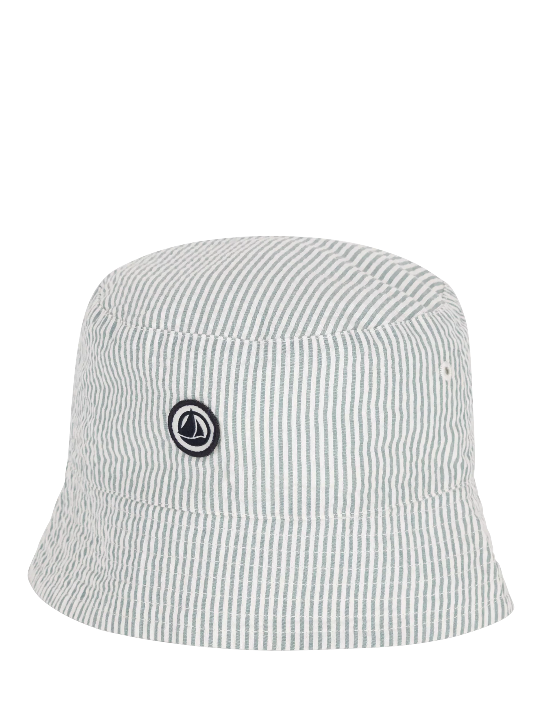 Petit Bateau kids cotton stripe sun hat marshmallow brut, UK version